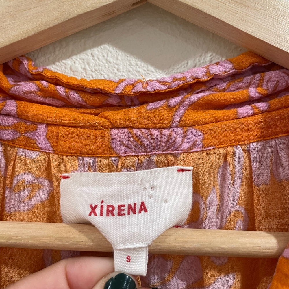 XiRENA Orange Pink Floral Mini Dress Size Small - Picture 5 of 12